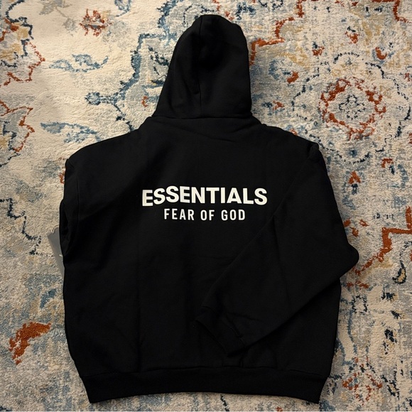 Essentials fear of god hoodie black size large - Picture 4 of 5